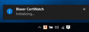 Blaser
                          CertWatch Toast Notification